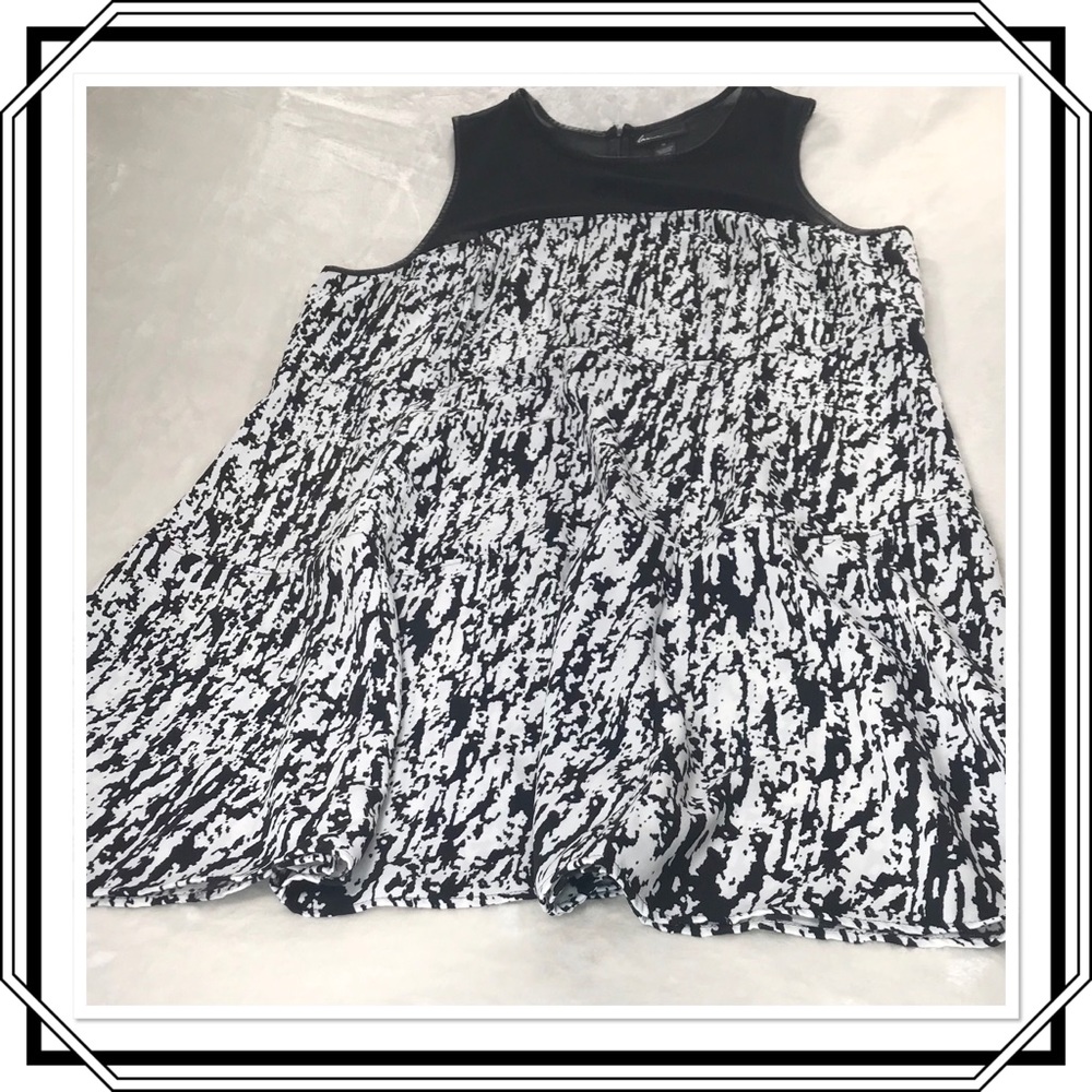 Lane Bryant Black and White Illusion Dress - Picture 3 of 8
